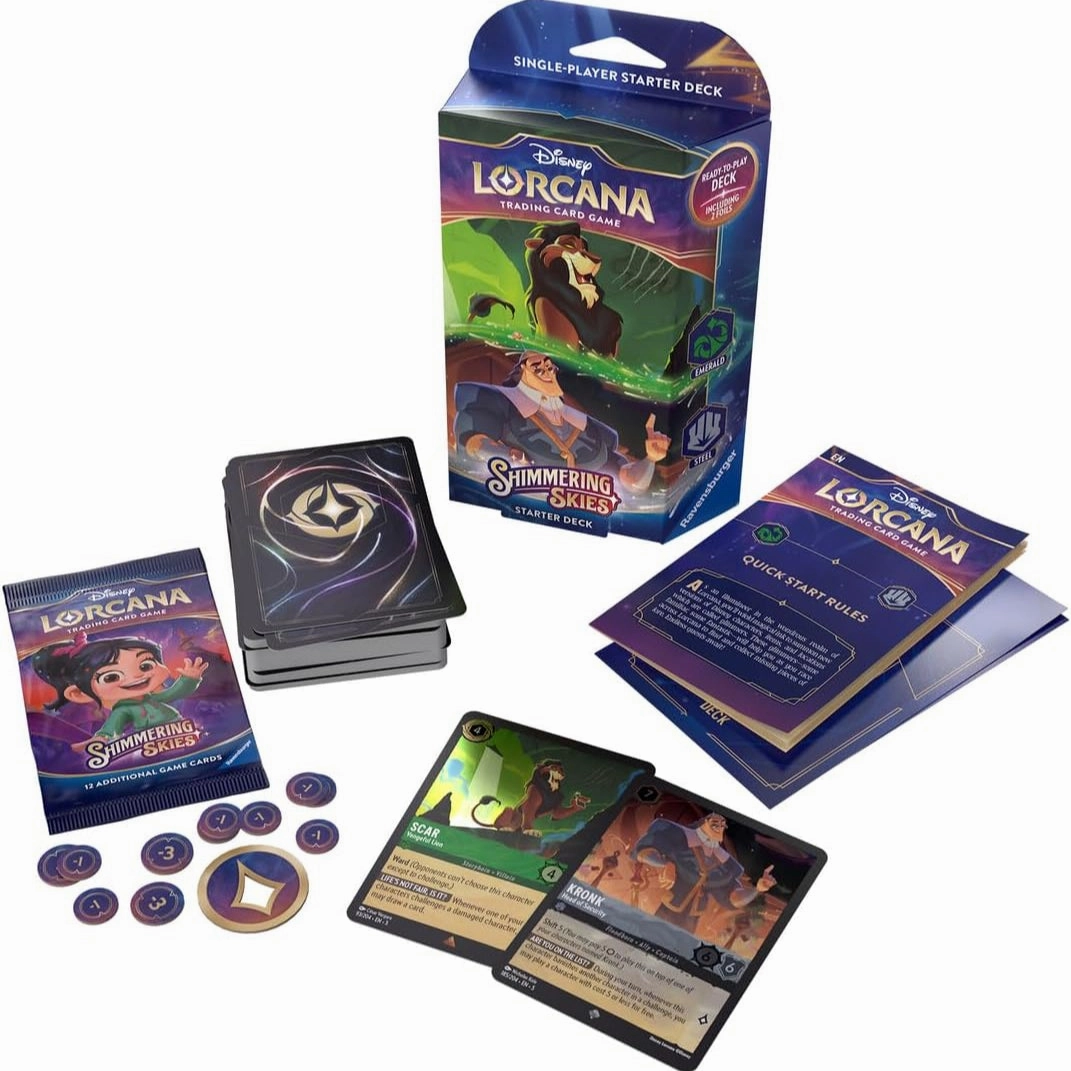 Art Figure Viral Sensation "Disney Lorcana" Shimmering Skies Starter Deck (Emerald & Steel)