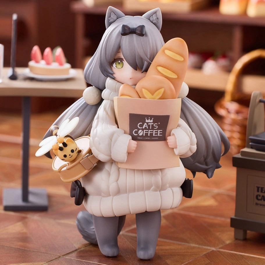 Tea Time Cats Scene: Cat Town Bakery Customer Arcade Game Library Decor