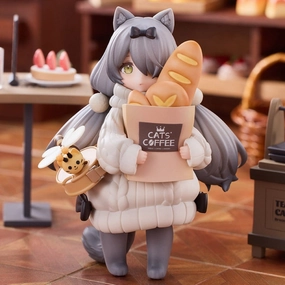 Tea Time Cats Scene: Cat Town Bakery Customer Arcade Game Library Decor