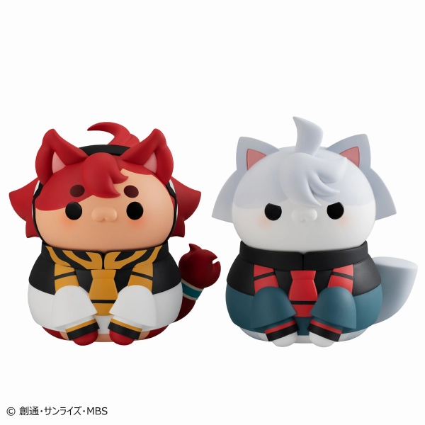 Premium Showcase Luxury Gift [Backorder] MEGA CAT PROJECT Mobile Suit Gundam The Witch From Mercury Nyanto! The Big Series Cat From Mercury Suletta??Miorine Set??with gift??(Box)