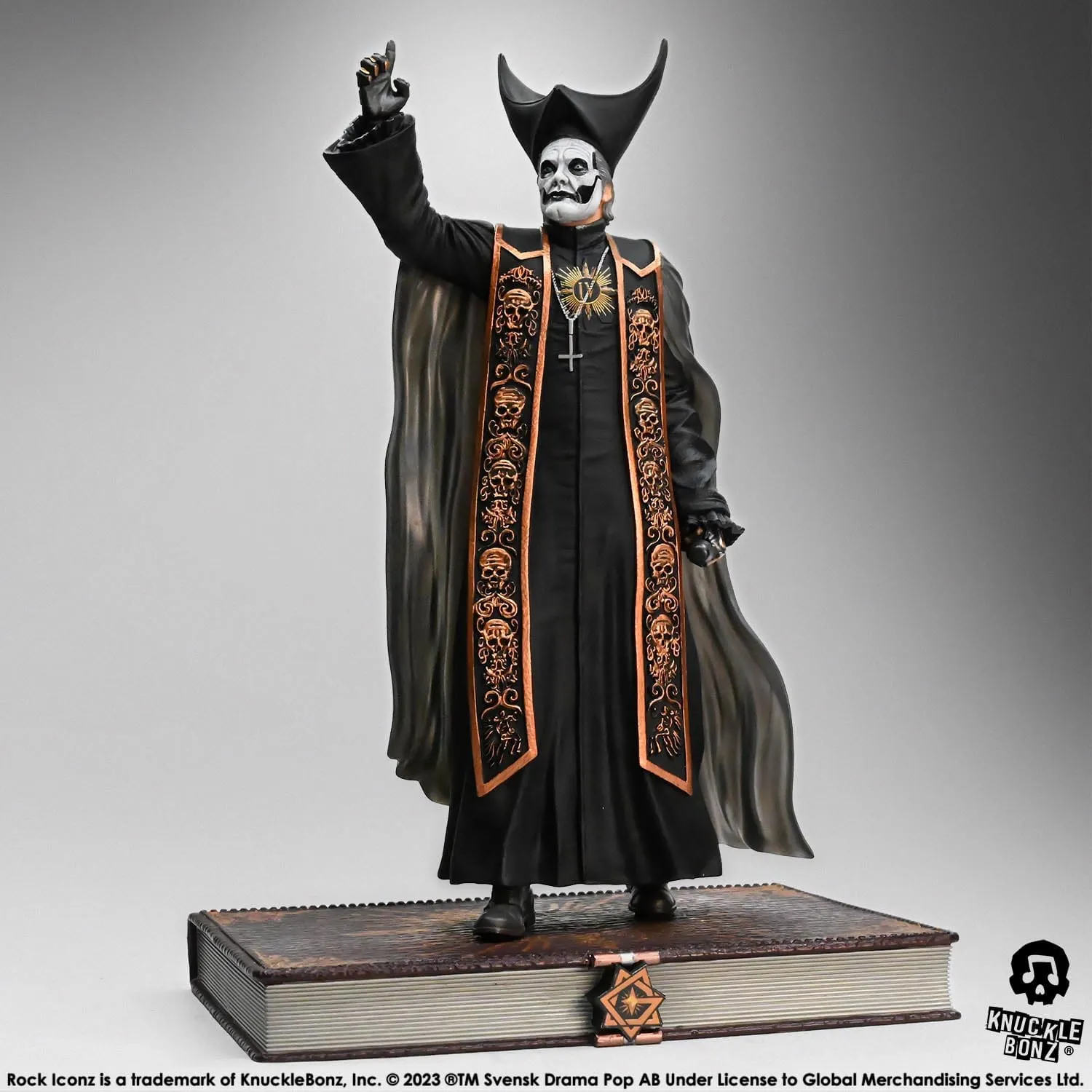 PVC Figure Collectors Item Knucklebonz Ghost Rock Iconz Papa Emeritus IV (Black Robes) Statue