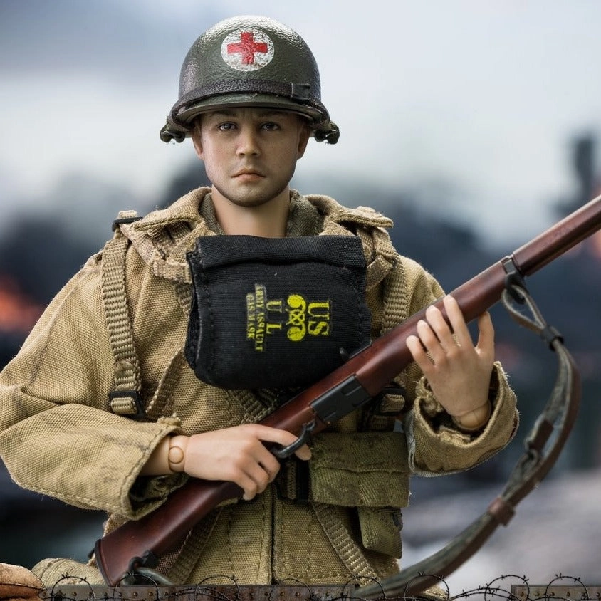 Articulated Joint Movie Toy CRAZY FIGURE [LW015] 1:12 WWII U.S. Rangers On D-Day Medic