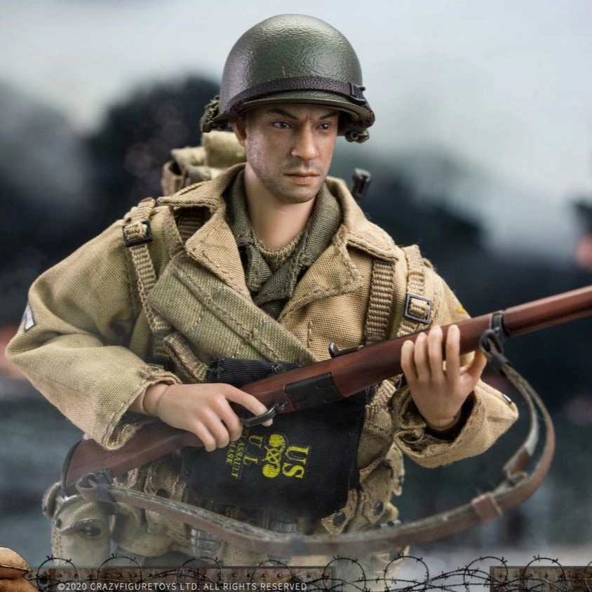 Designer Hobby Movie Collectible CRAZY FIGURE [LW014] 1:12 WWII U.S. Rangers On D-Day Rifleman A
