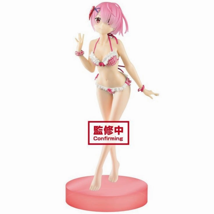 BANPRESTO RE ZERO STARTING LIFE IN ANOTHER WORLD EXQ RAM BIKINI Poseable Figure