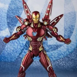 Bandai Tamashii Nations S.H.Figuarts Avengers: Endgame Iron Man MK-50 With Nano Weapon Set 2 Variant Cover Gamer Setup
