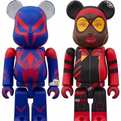 Literary Figure BE@RBRICK Spider-Man 2099 & Spider-Woman 2 Set