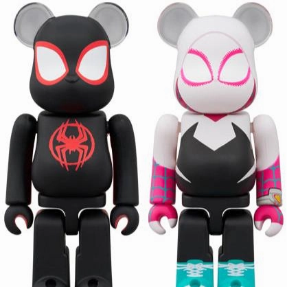BE@RBRICK Spider-Man (Miles Morales) & Spider-Gwen 2 Set Fantasy Object