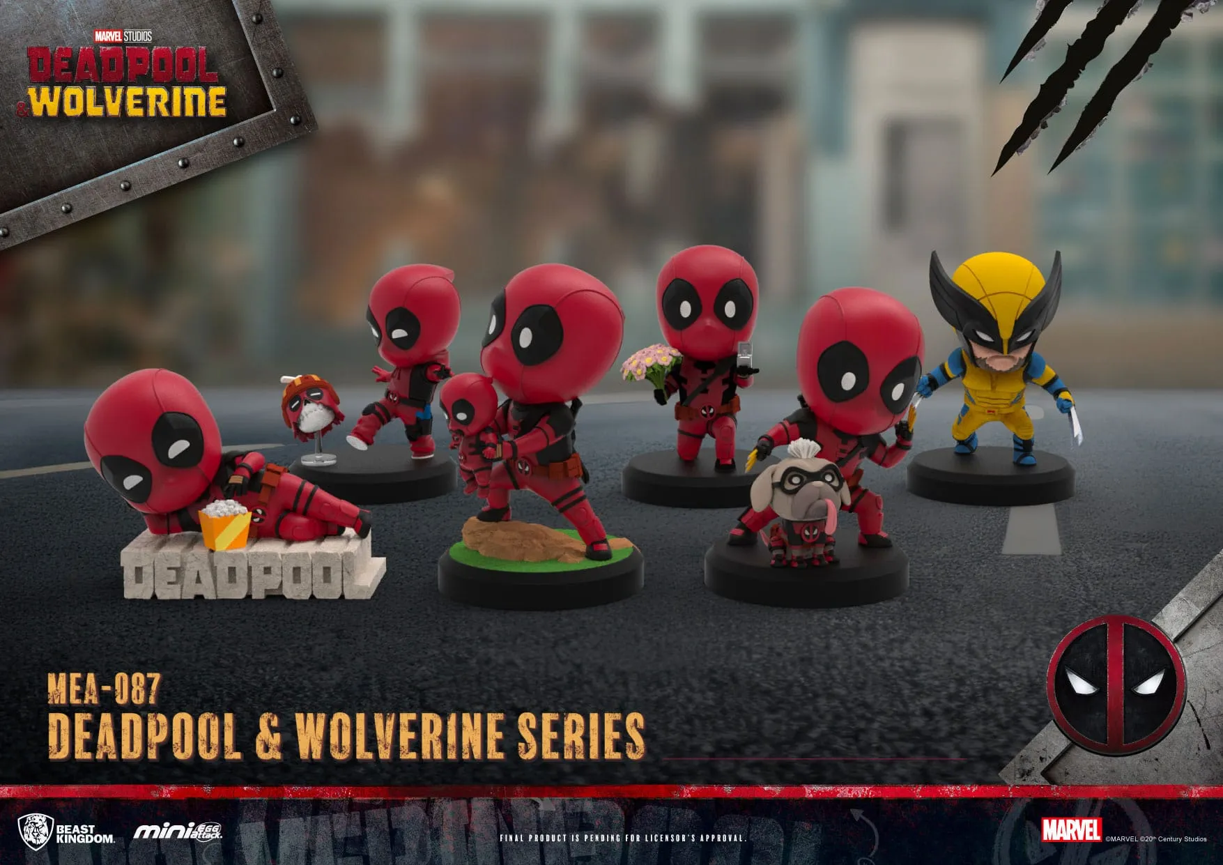 Beast Kingdom Deadpool 3 Deadpool & Wolverine Series Mini Egg Attack Figure Set Artistic Sculpture Art Replica