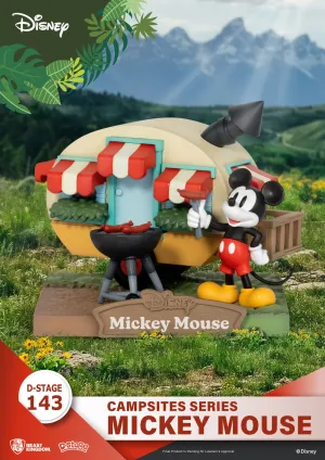Beast Kingdom Disney Campsite Series Mickey Mouse D-Stage PVC Diorama Statue Buildable Figure