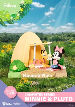 Beast Kingdom Disney Campsite Series Minnie & Pluto Special Edition D-Stage PVC Diorama Statue Licensed Product Digital Art