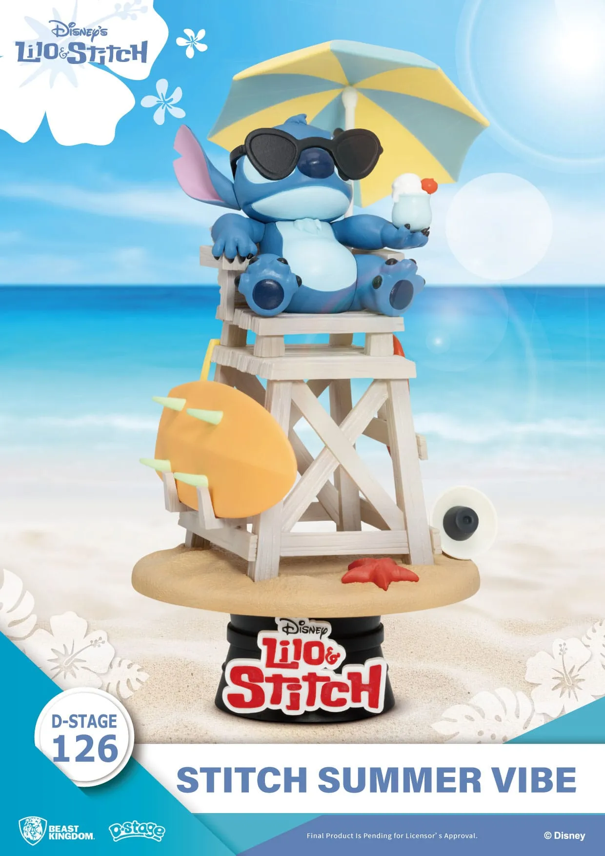 Custom Figure Manga Character Beast Kingdom Disney Stitch Summer Vibe D-Stage PVC Diorama Statue