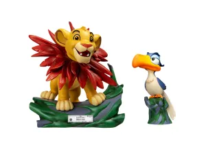 Superhero Figure Desktop Model Beast Kingdom Little Simba & Zazu - Disney's The Lion King - MC-092 - Master Craft Collectible Statues 2-Pack