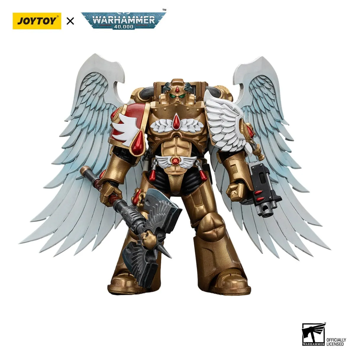 Customizable Toy Cultural symbol JOYTOY Warhammer The Horus Heresy Blood Angels Sanguinary Guard with Encarmine Axe 1/18 Action Figure
