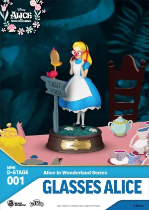 Beast Kingdom Alice in Wonderland Glasses Alice Mini D-Stage PVC Figure Asian Zen