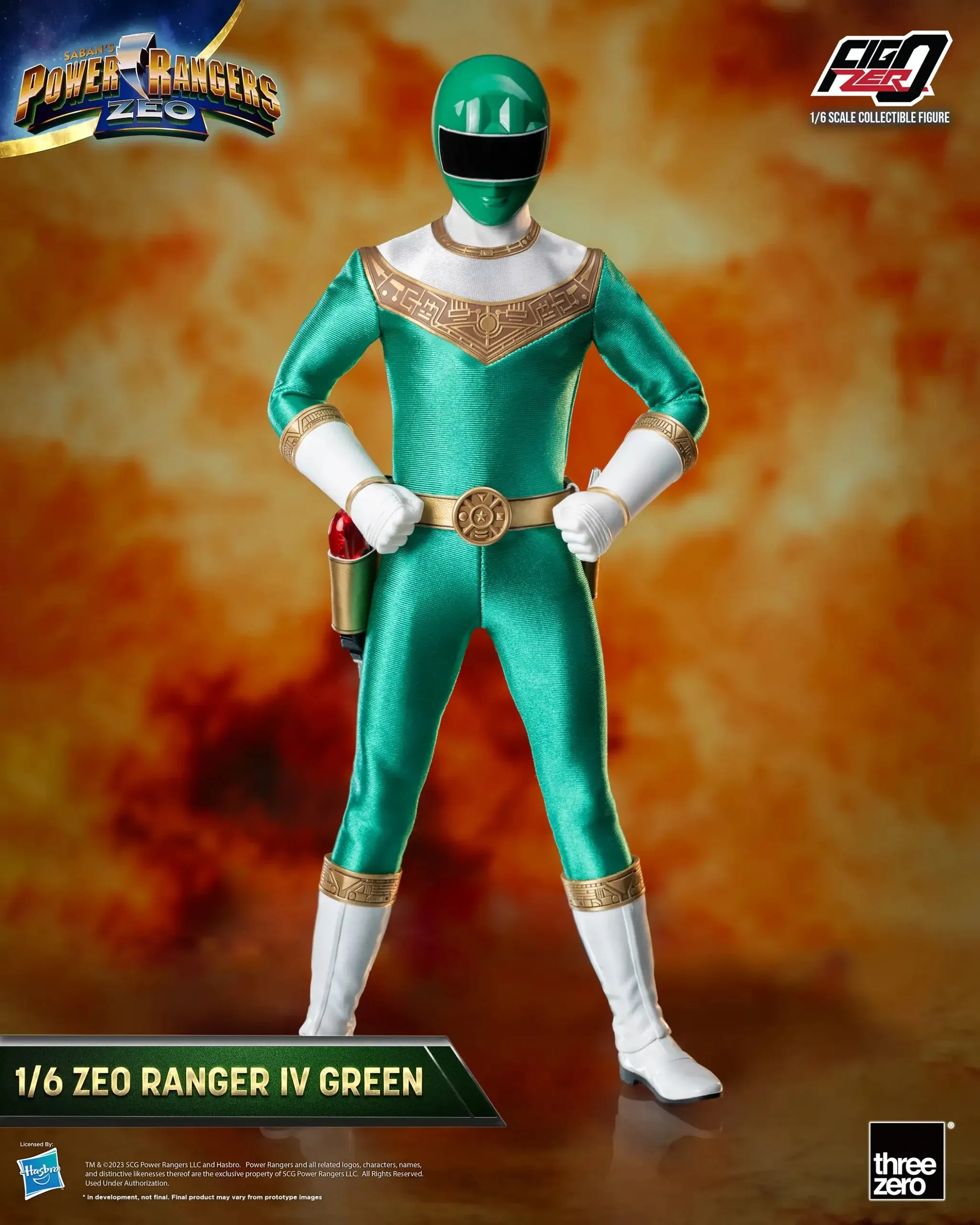 Power Rangers Zeo FigZero 1/6 Zeo Ranger IV Green Childhood Memory