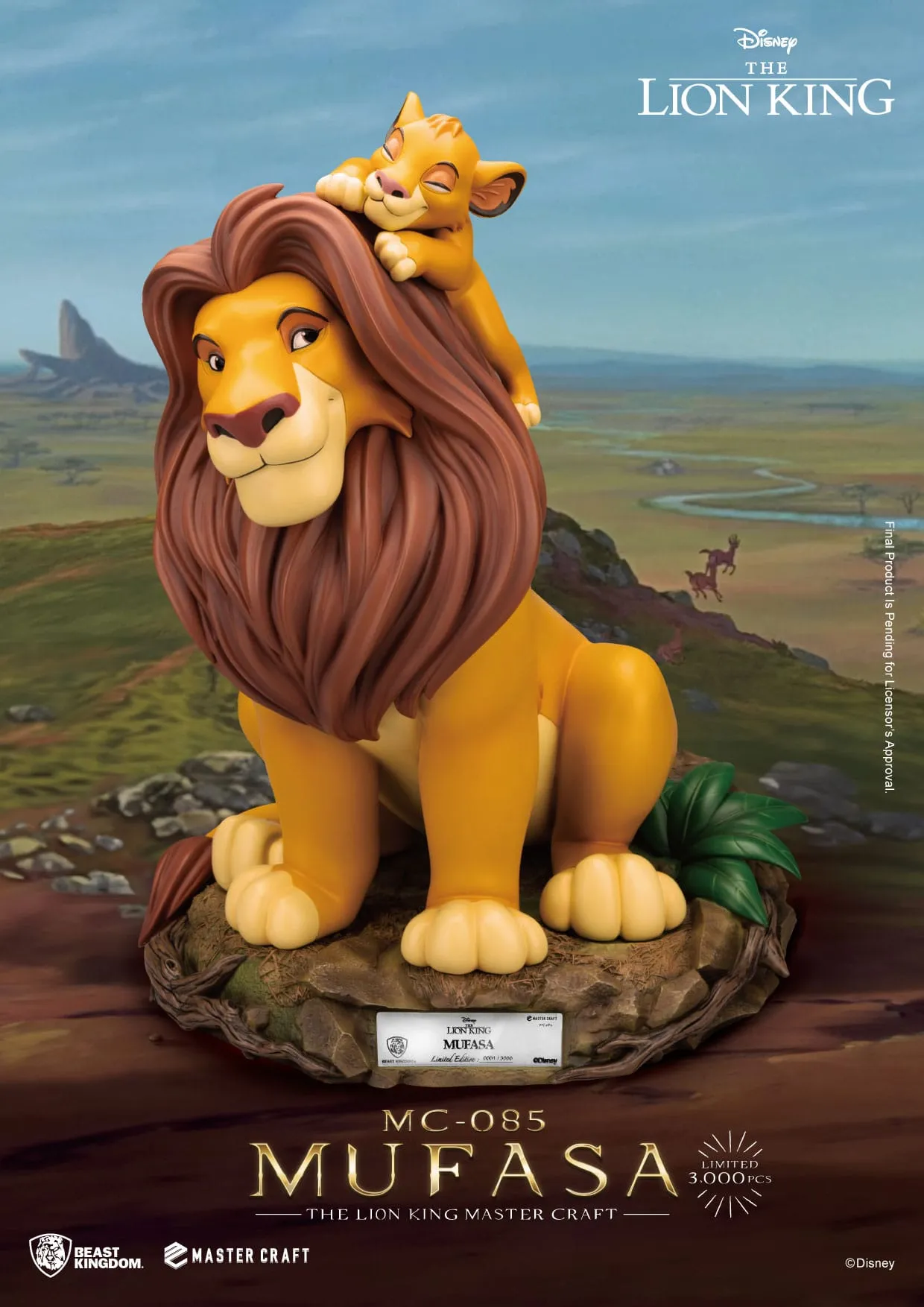 Dynamic Sculpture Beast Kingdom Mufasa - Disney's The Lion King - MC-085 - Master Craft Collectible Statue