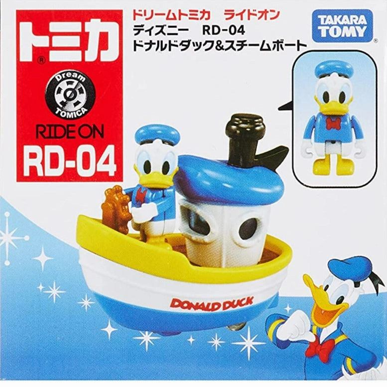 Anime Statue Character Hobby Dream Tomica Ride On Disney Donald Duck & Steam Boat Car