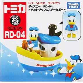 Anime Statue Character Hobby Dream Tomica Ride On Disney Donald Duck & Steam Boat Car