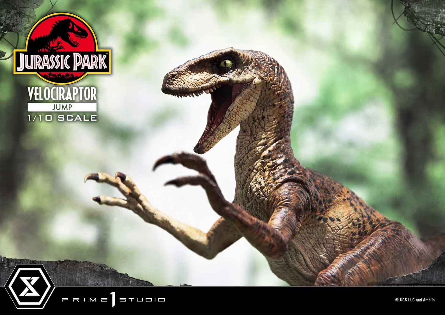 Prime 1 Studio Jurassic Park Velociraptor Jump Prime Collectibles 1/10 Statue Pilot Model