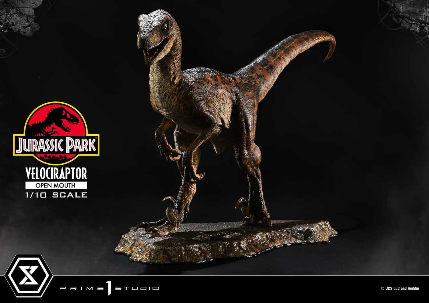 Prime 1 Studio Jurassic Park Velociraptor Open Mouth Prime Collectibles 1/10 Statue Movie Figure