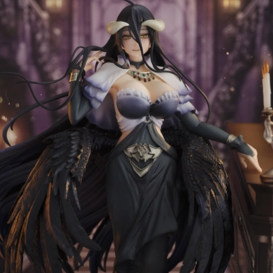 Anime Unit Albedo Jet Black Dress Ver.