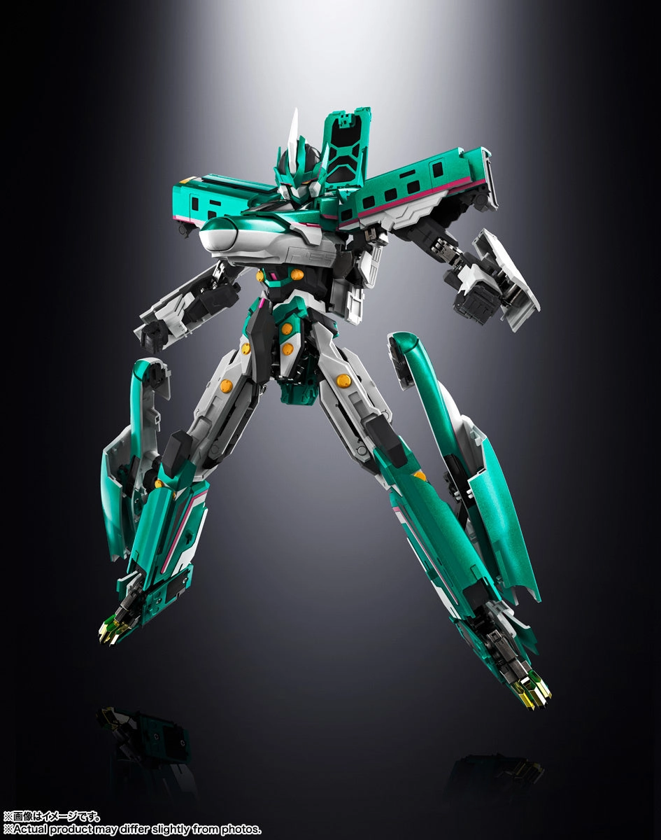 Soul of Chogokin GX-115 Shinkansen Transforming Robot Shinkalion E5 Hayabusa Battle Reenactment
