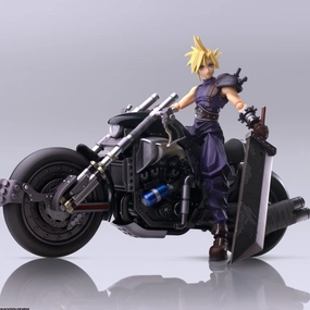 Final Fantasy VII Bring Arts Cloud Strife & Hardy Daytona Robot Statue Decorative Object