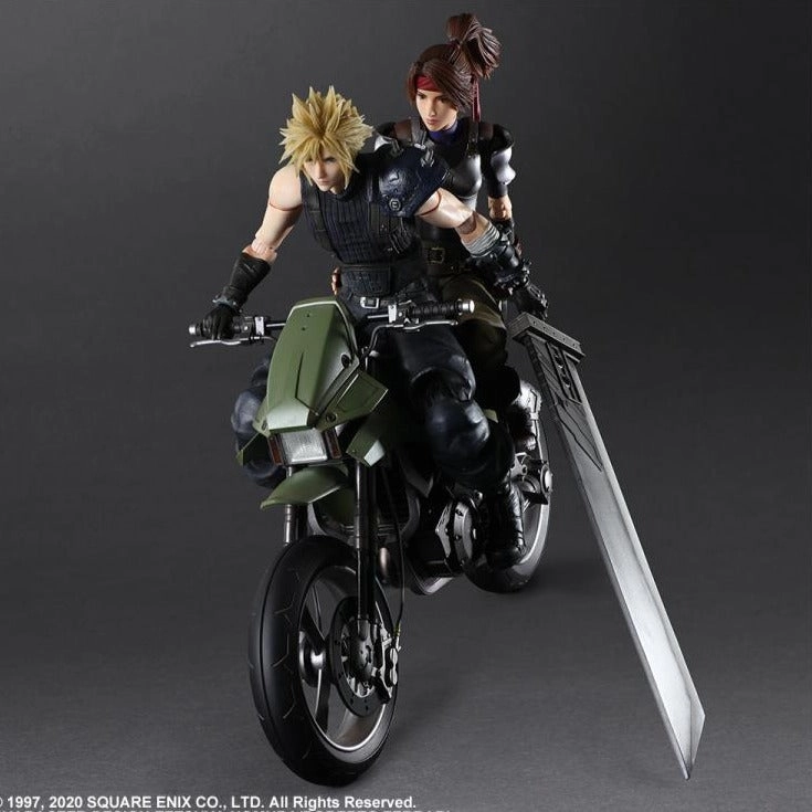 Ship Figure Final Fantasy VII Remake Play Arts Kai Jessie, Cloud & Motorcycle Set