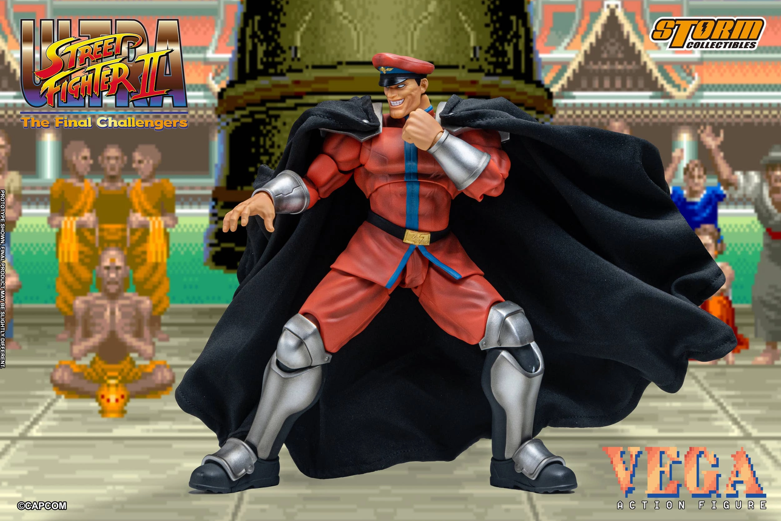Pearlescent Shine Pop Icon Storm Collectibles: Ultra Street Fighter II - M. Bison (Vega) 1/12 Action Figure