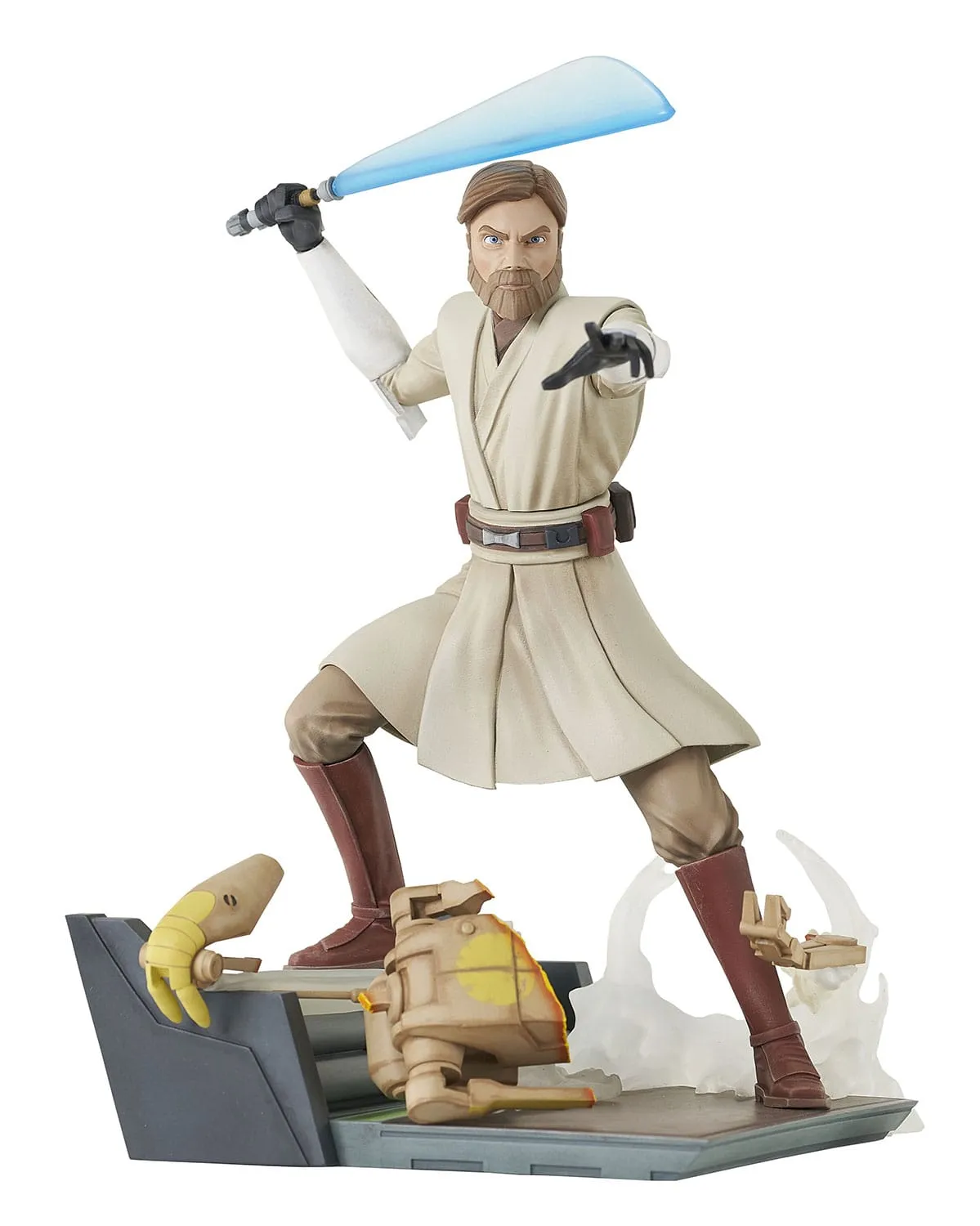Gentle Giant Star Wars The Clone Wars Deluxe Gallery General Obi-Wan Kenobi PVC Statue Hero Toy