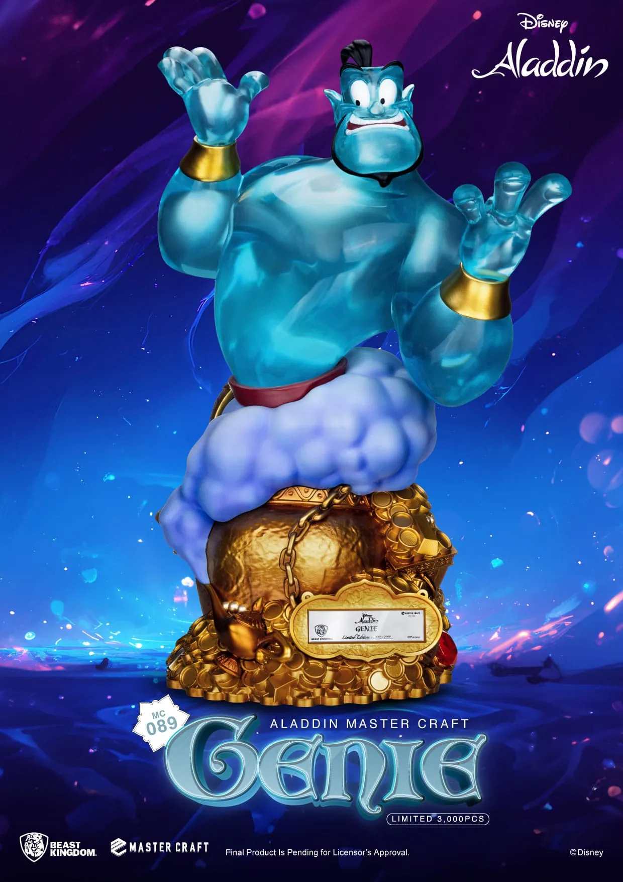 Beast Kingdom Genie - Disney's Aladdin - MC-089 - Master Craft Collectible Statue Pop Icon Swapable Head