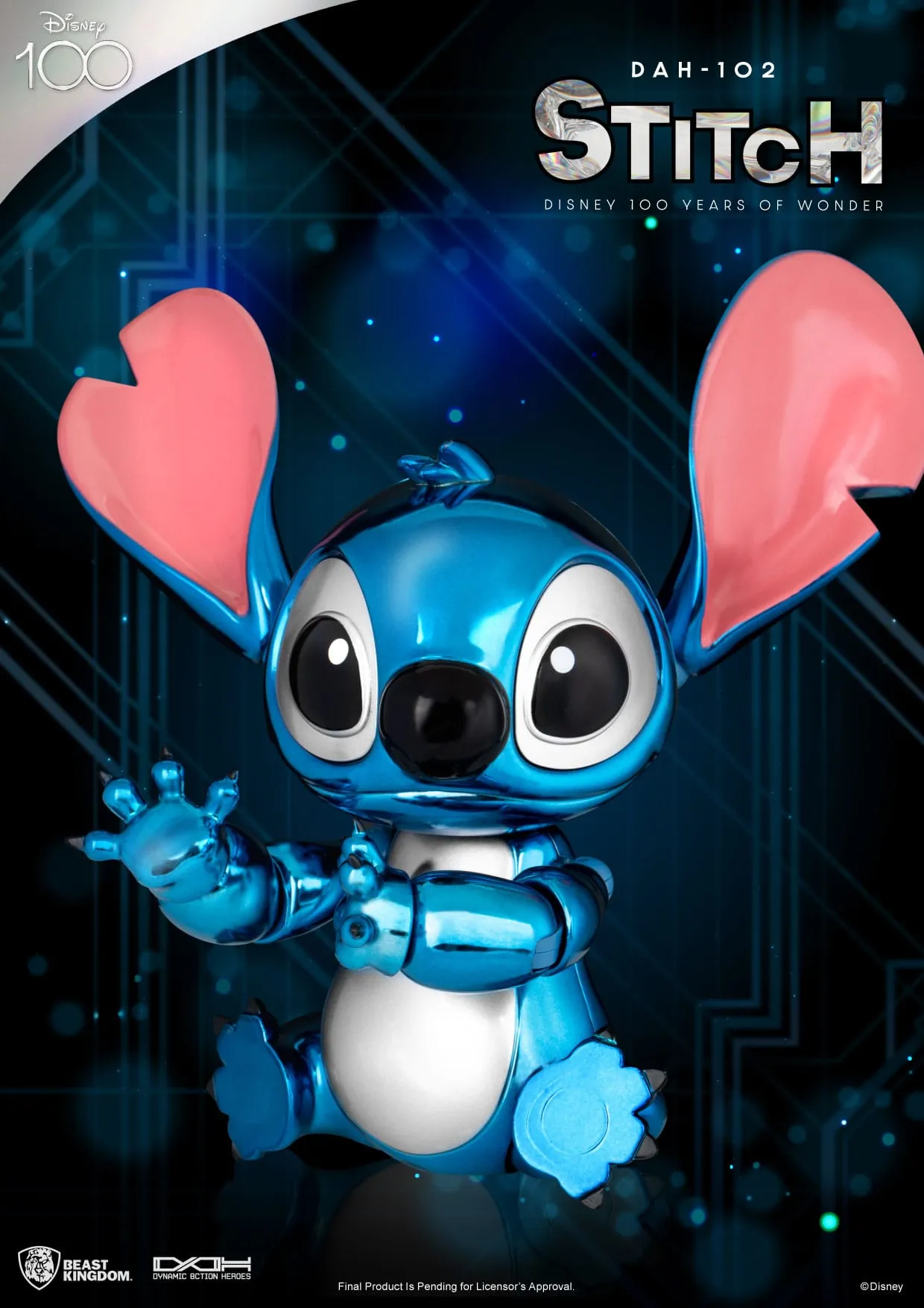 Cat Figurine Beast Kingdom Disney 100 Years of Wonder Dynamic 8ction Heroes Stitch (Lilo & Stitch) 1/9 Action Figure