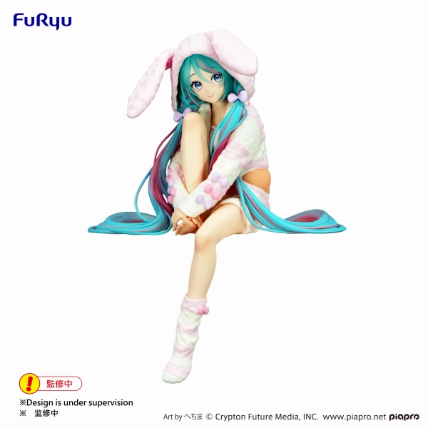 Hatsune Miku Noodle Stopper Figure - Rabbit Ear Hood Pajama - Fantasy Product Display Cabinet