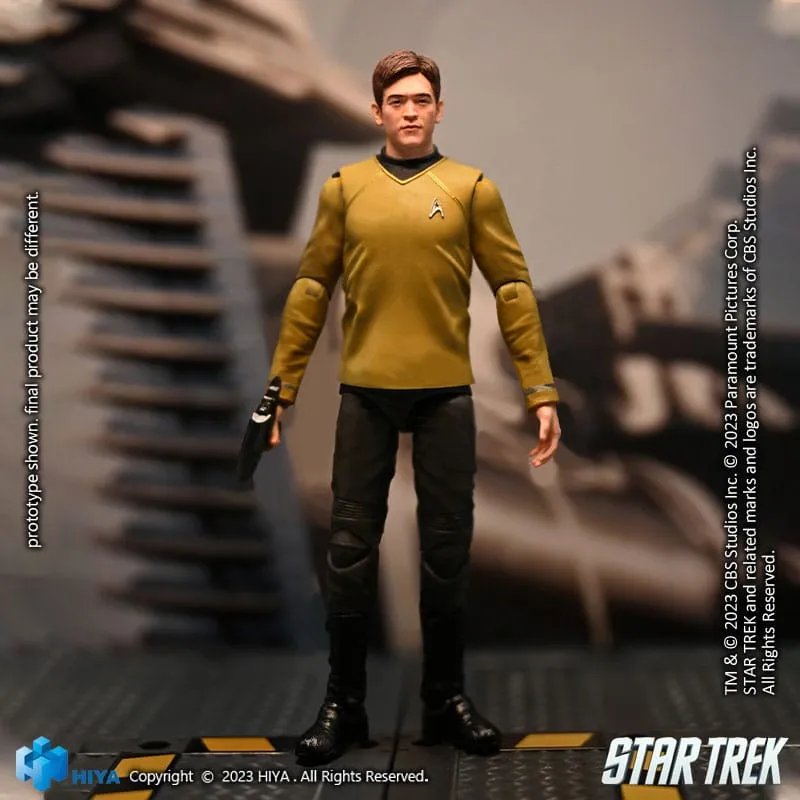 Hiya Toys Star Trek 2009 Sulu Exquisite Mini 1/18 Action Figure Media Attention Buildable Figure