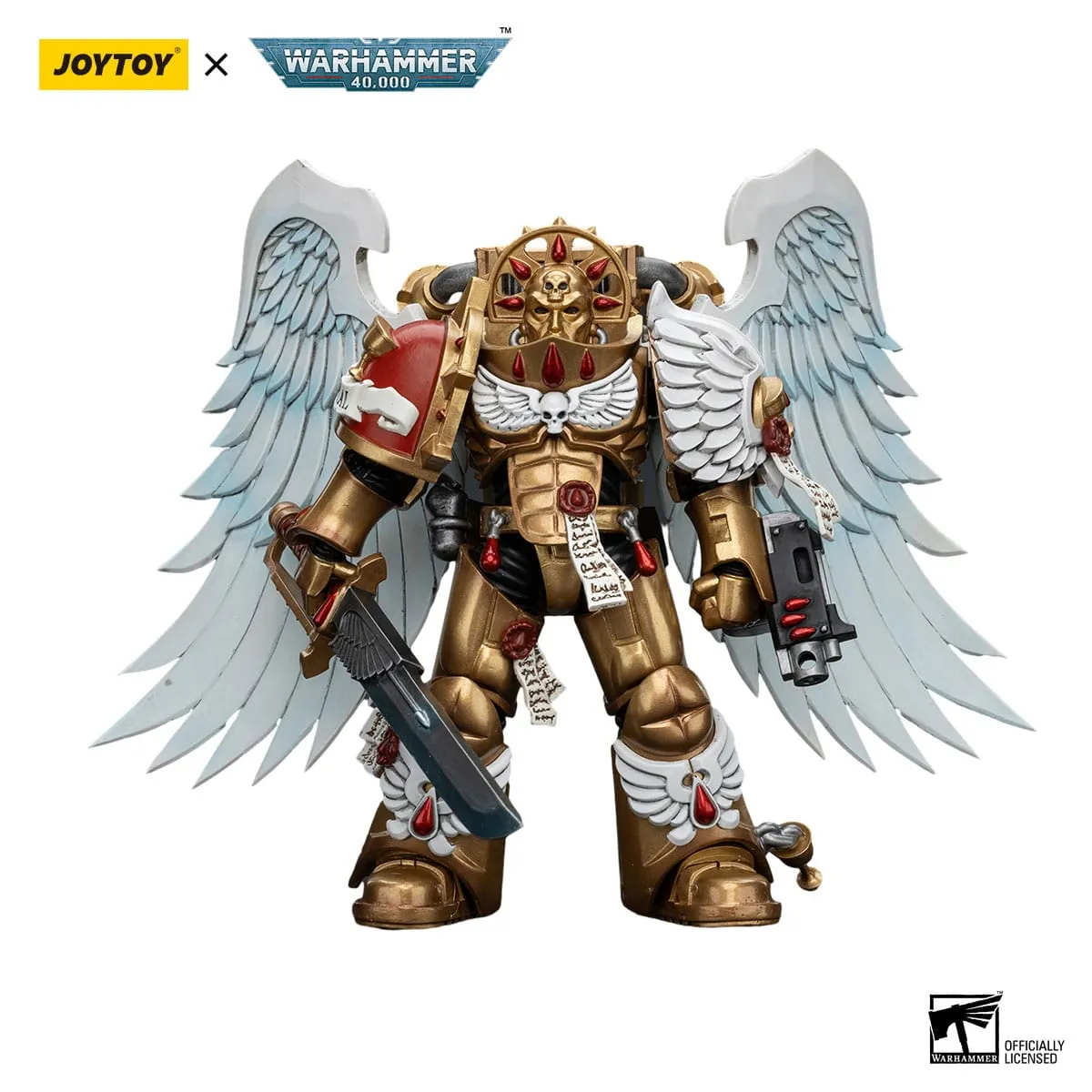 JOYTOY Warhammer The Horus Heresy Blood Angels Sanguinary Guard with Encarmine Sword 1 1/18 Action Figure Astronomy Tool Hand Sculpted