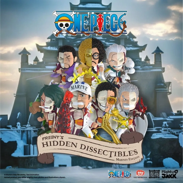 Freeny's Hidden Dissectibles: One Piece Marines Edition (box of 6) Movie Goods Character Display