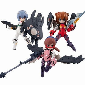 MEGAHOUSE DESKTOP ARMY EVANGELION MOVIE Ver. (Set of 3 Characters) Retro Game