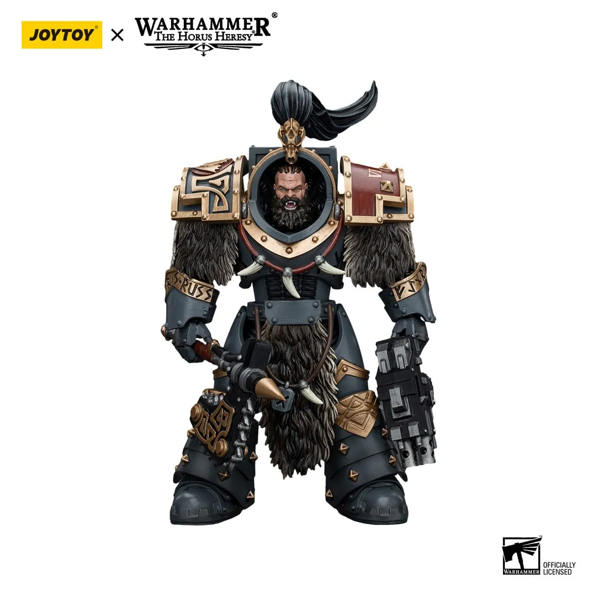 Modernist Sculpture JOYTOY Warhammer The Horus Heresy Space Wolves Varagyr Wolf Guard Squad Varagyr Thegn 1/18 Action Figure