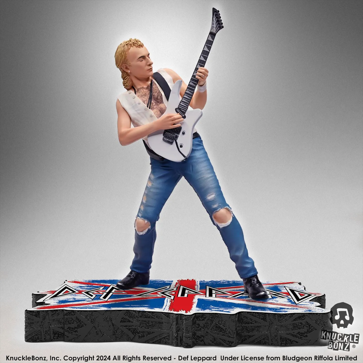 Knucklebonz Def Leppard Rock Iconz Phil Collen Statue Industrial Decor