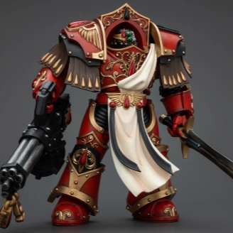 WARHAMMER Blood Angels Crimson Paladins Squad Crimson Paladin with Iliastus Assault Cannon Theme Exploration