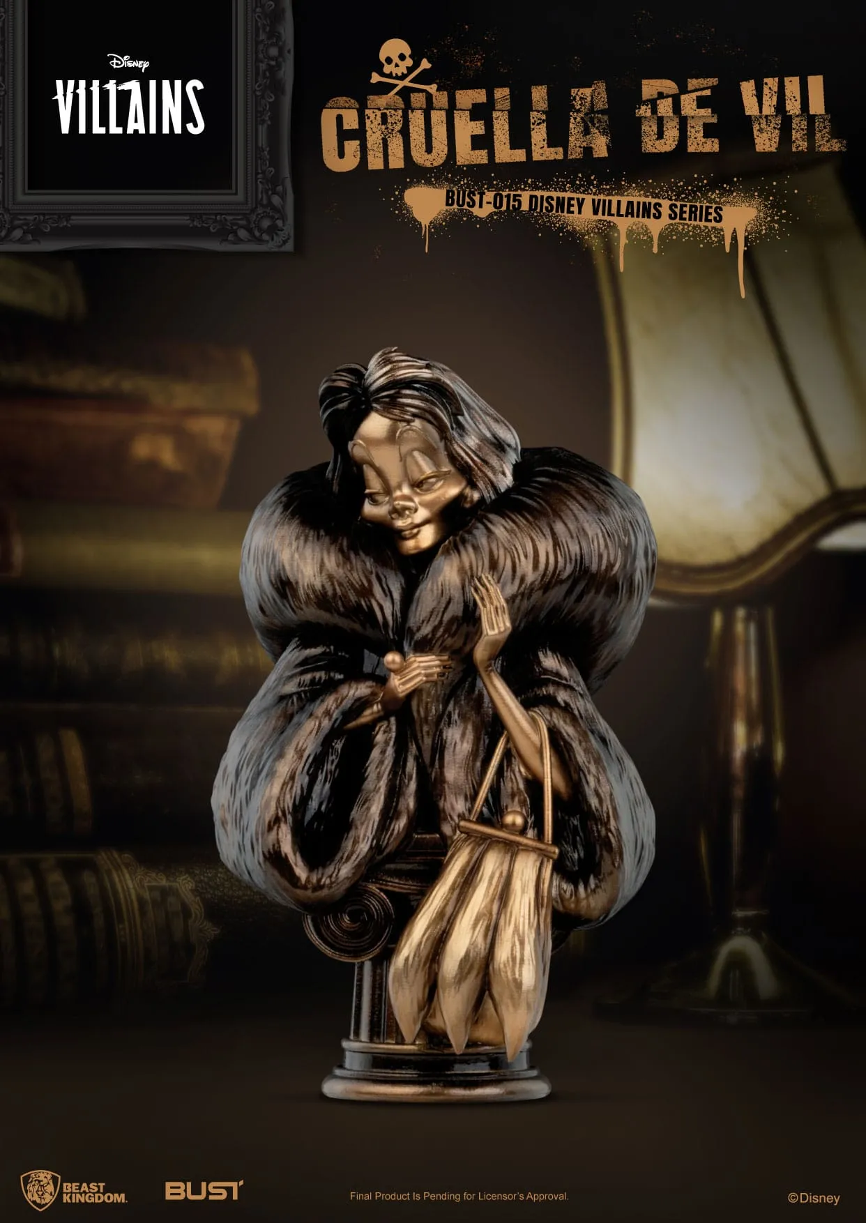 Specialist Shop Beast Kingdom Disney Villains Series Cruella De Vil PVC Bust