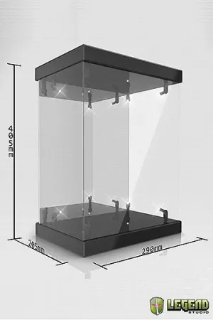Master Light House Acrylic Display Case with Lighting for 1/6 Action Figures - Black Metal Craft