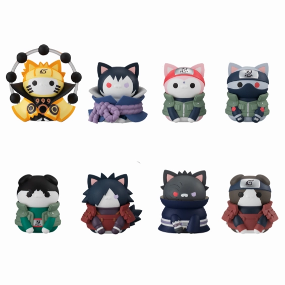 Hand Painted Miniature Showcase Mega Cat Project Nyaruto! NARUTO Shippuden Last Battle Ver. (Set of 8)(Reissue)