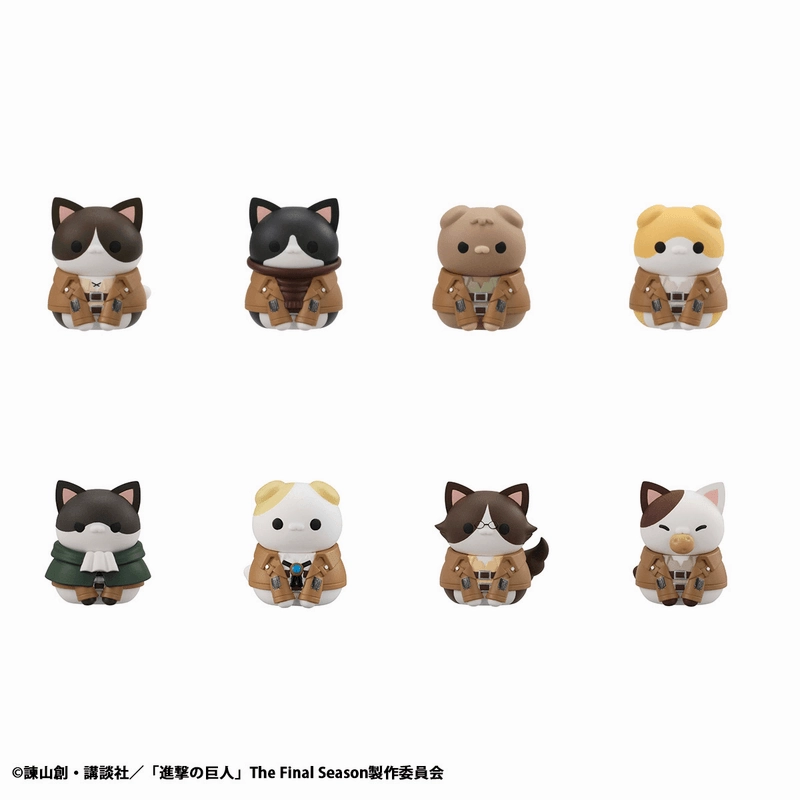 Premium Toy Fast shipping Mega Cat Project Attack on Titan Attack on Tinyan Gathering Scout Regiment danyan! (Set of 8) (Reissue)
