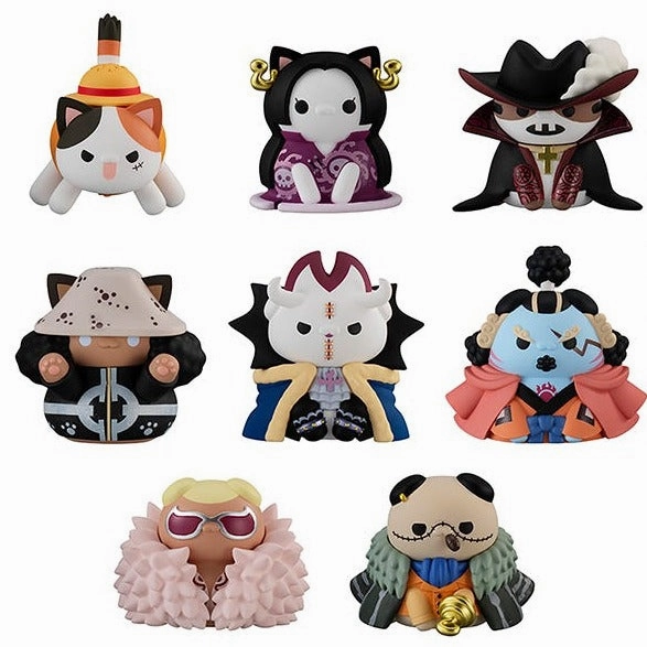 Superhero Hobby Mega Cat Project One Piece Nyan Piece Nyan! Luffy and Seven Warlords of the Sea (Set of 8)