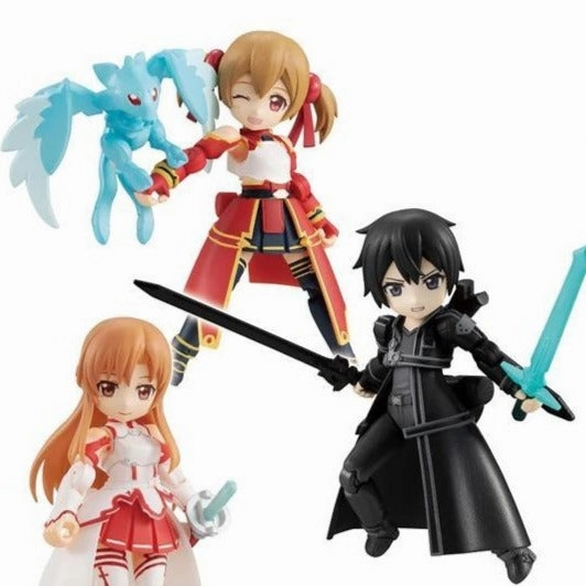 Realistic Sculpture MEGAHOUSE DESKTOP ARMY Sword Art Online Collaboration Vol.1 ASUNA, KIRITO, SILICA (Set of 3 Characters)