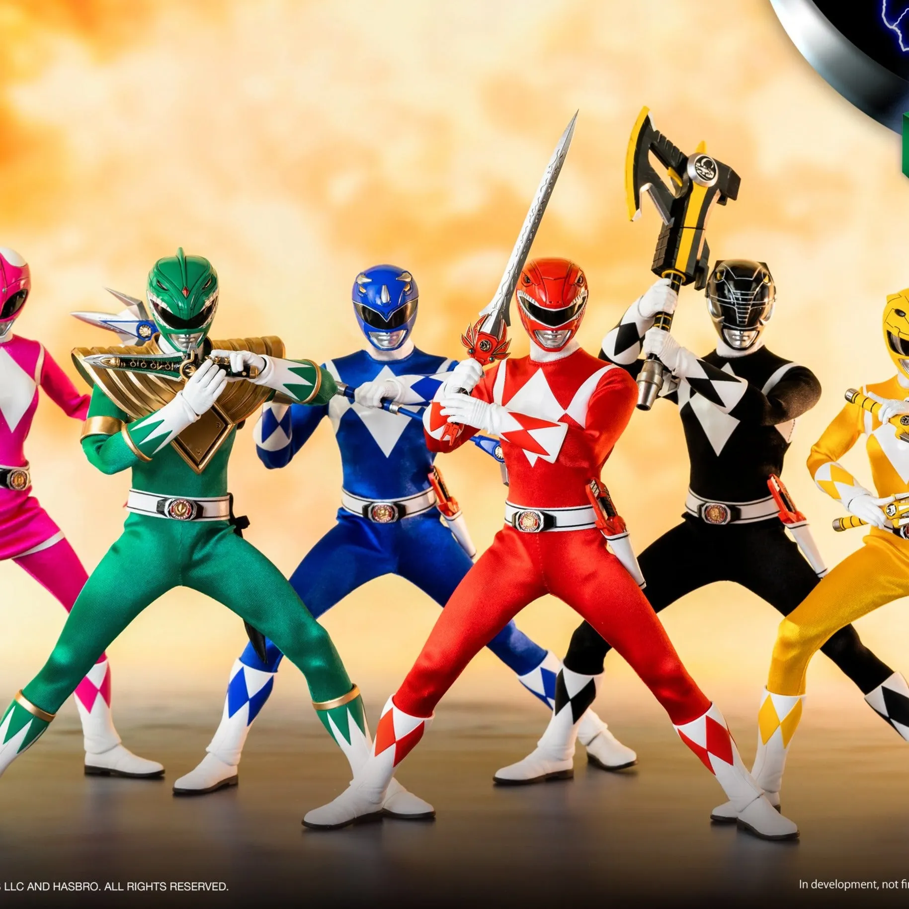 Global Appeal Retro Game MIGHTY MORPHIN POWER RANGERS 1/6 SCALE AF 6PK SET