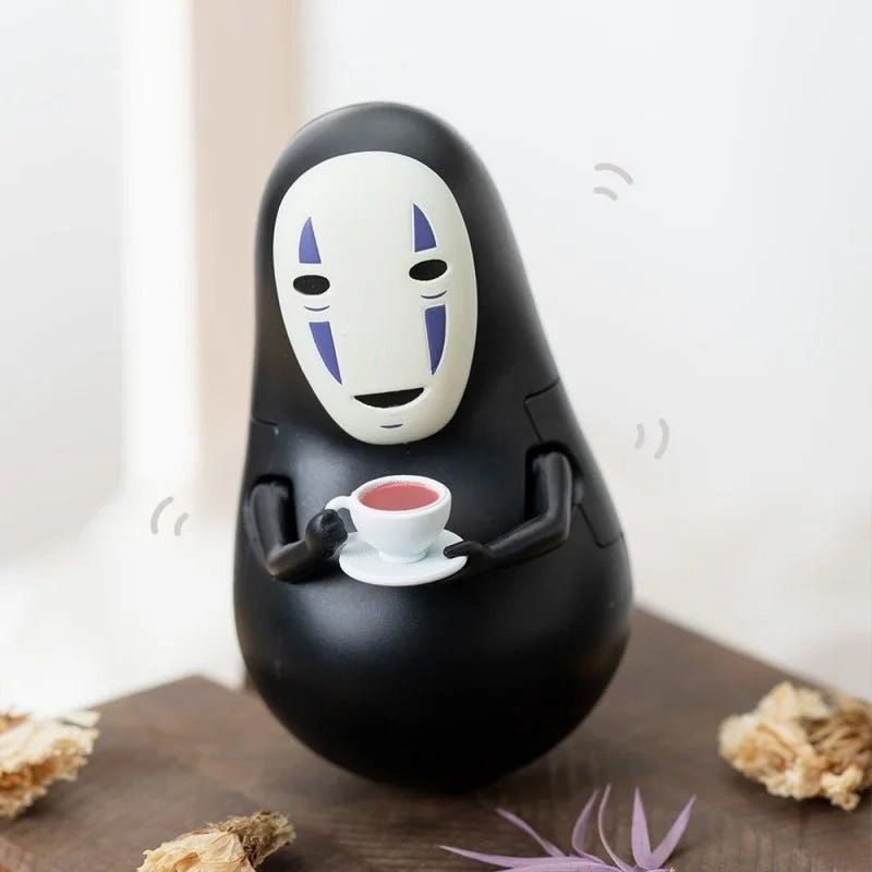 No-Face With Teacup Roly Poly Tilting Figure "Spirited Away" (YR-MC04) Character Unit Fantasy Vehicle