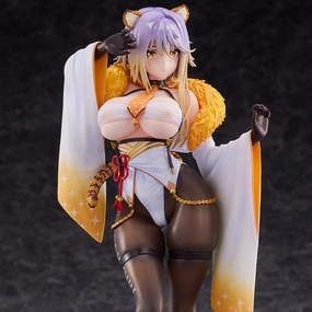 Limited Object Modernist Sculpture Tiger Girl Lily