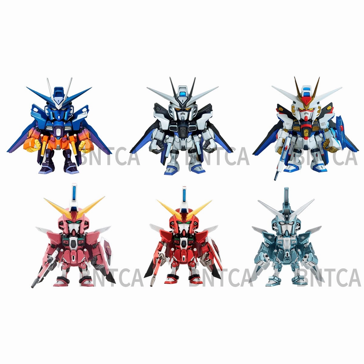 Classroom Decor QMSV Mini Strike Freedom Gundam & Infinite Justice Gundam (Box of 8)